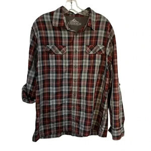 Croft and Barrows size L quick dry plaid button down EUC